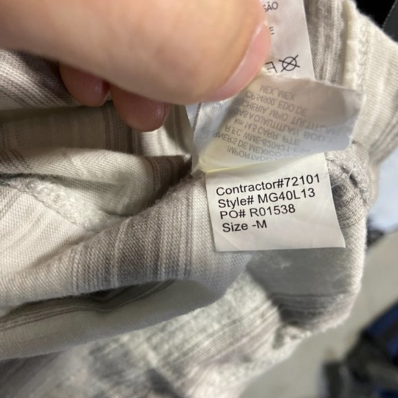 Calvin Klein White Grey Striped Polo Shirt LIKE NEW - Picture 4 of 4